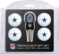 Team Golf NFL Regulation Size Golf Balls (4 Count) & Divot Tool with Removable Double-Sided Magnetic Marker