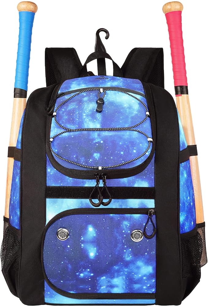 MATEIN Softball Bag, Lightweight Baseball Backpack with Shoe Compartment, Baseball Bag with Fence Hook for TBall Bat & Equipment, Softball Gifts Catchers Backpack for Women Fit Catcher’s Mitt, Helmet