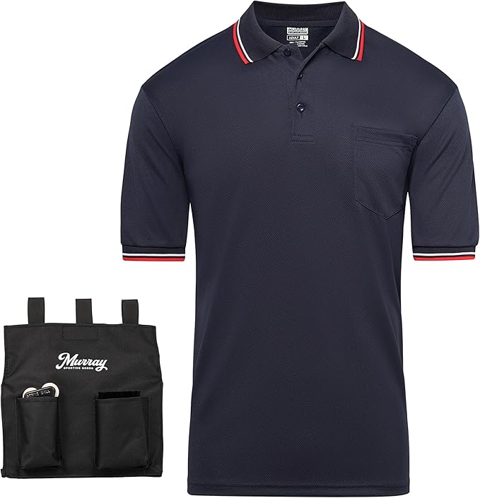 Murray Sporting Goods Umpire Shirt Accessory Bundle - Shirt, Bag, Brush, Indicator Accessory Kit