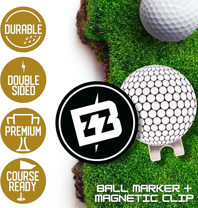 BRIMZ Golf Performance Hat - Tee Holder & Magnetic Ball Marker - Breathable, Sweat & Water Resistant Golfing Snapback Hat