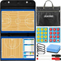 Magnetic Basketball Coaching Board – Portable Dry Erase Whiteboard with Fence Clip, Magnets & Carry Bag, Foldable Basketball Clipboard for Coaches, Ideal Coach Gift