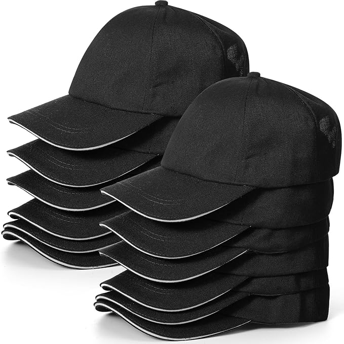 Shyyween Kids Baseball Caps Youth Adjustable Plain Baseball Hats Cotton Blank Hats Bulk for Girls Boys Sport Team