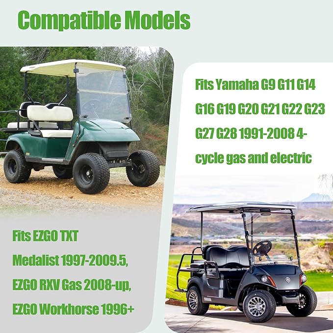 10L0L Golf Cart Brake Shoes,Brake Pads and Bendex Drum Spring Kit for Yamaha 1993-Up G14, G16, G19-G22 and 1996-Up TXT/EZGO/ST350/Workhorse/Medalist 1997 UP OEM 27943G01 27945G01 70794G01 70795G01