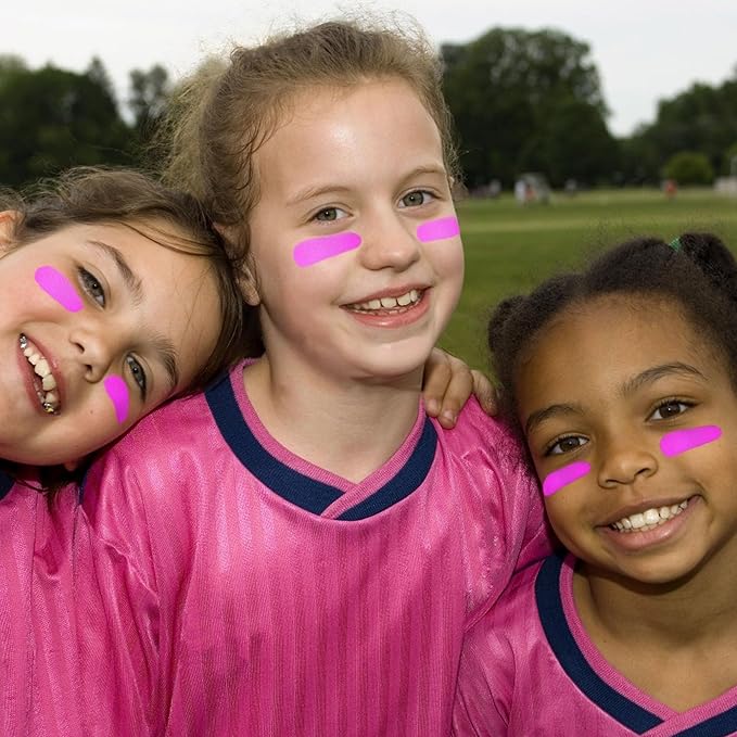 Baseball Eye Black, Anti-Glare Under Eye Grease Stick for Baseball Softball Soccer Lacrosse Hockey Athletes Sports Training, Sports Eye Black Stick (Hot Pink)