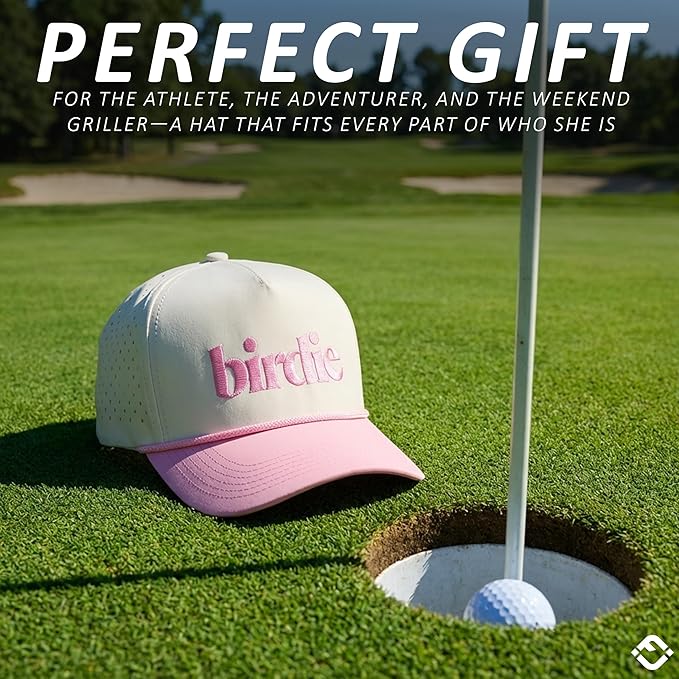 Funky Junque Performance Waterproof Golf Rope Hat – Cool Breathable Workout 5 Panel Snapback Cap for Men