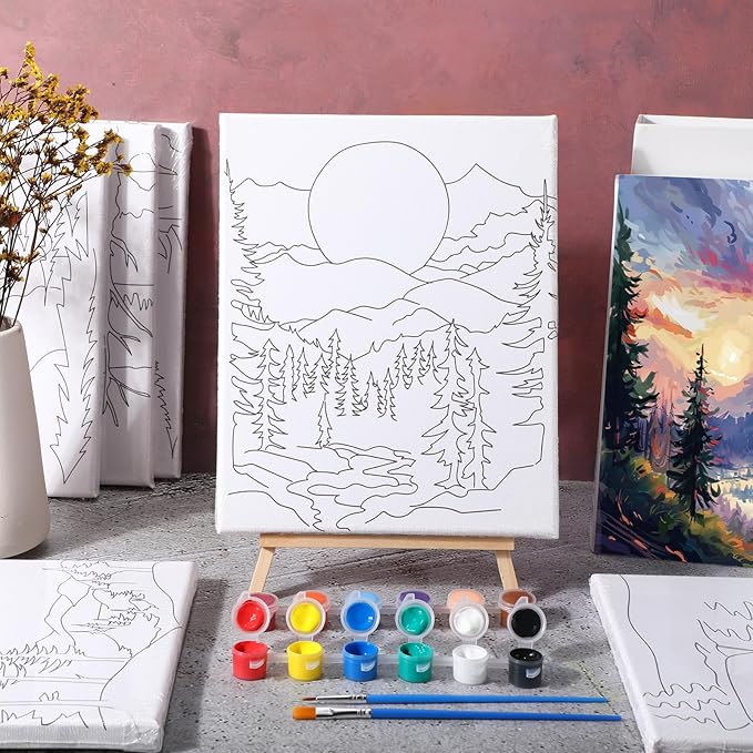 Zhanmai 12 Pack Pre Drawn Canvas - Image 8