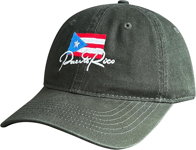 Puerto Rico Hats for Men and Women,Embroidered Dad Hat Adjustable Baseball Cap
