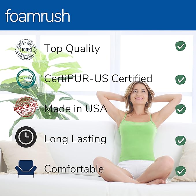 FoamRush 1" x 24" x 24" Seat Cushion Foam - Image 5