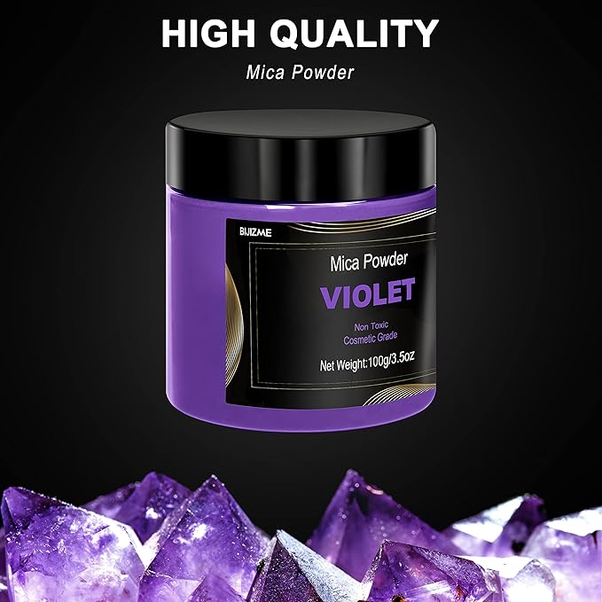 Violet Mica Powder Pigment -Cosmetic Grade Metallic Mica Powder - Image 8