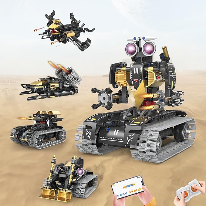 5 In1 Robot Toy for Kids Building Kit, Steam Rc Robot Building Toys for Kids by Unknown