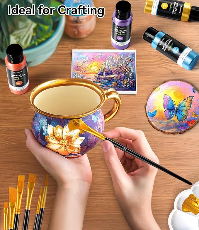 64 PCS Metallic Acrylic Paint Set - Image 6