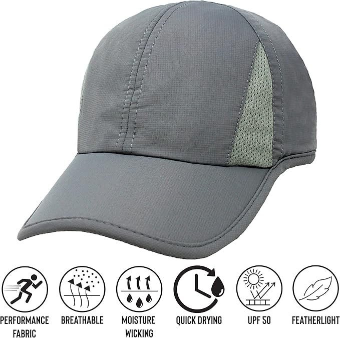 Ponyflo Women’s Ponytail Baseball Cap, Patented Active Feather-Light Hat with Open Back