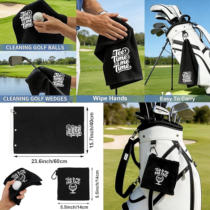 BIAJIYA Gifts for Dad and Fathers, Unique Funny Golf Gifts for Golfers Men Dad Husband, 11Pcs Premium Golf Cleaning Accessories for Birthday Fathers Day Valentines Day
