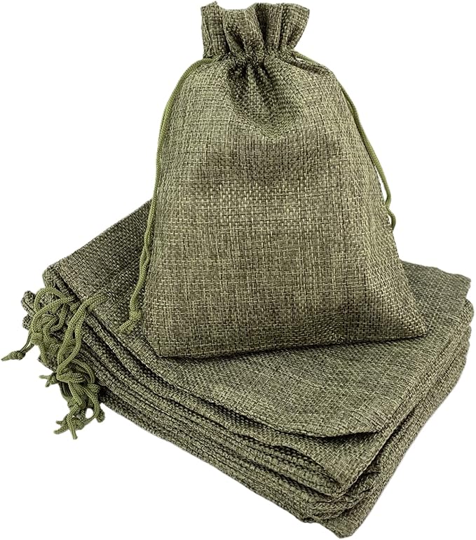 Palmhomee Pack of 25 Burlap Gift Bags by Palmhomee