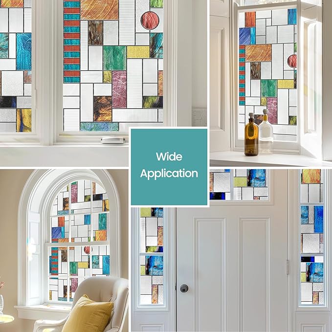 3D Stained Glass Window Film, Decorative Window Privacy Film - Image 6