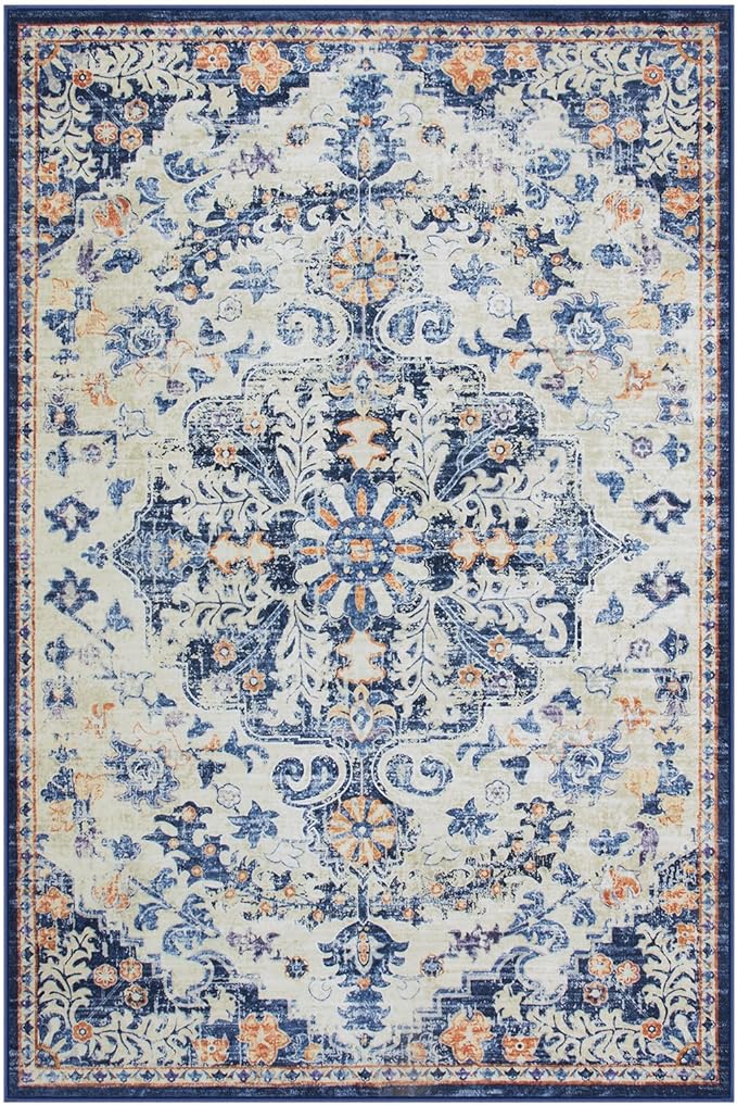 Lahome Bohemian Floral Medallion Area Rug - Image 9