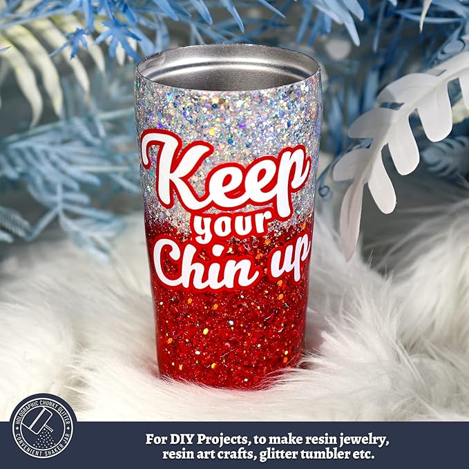 LEOBRO Silver Glitter, 160G/5.64OZ Holographic Chunky Glitter - Image 4