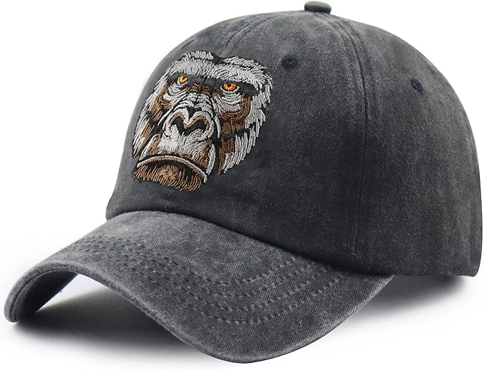 Unisex Adjustable Animal Hat for Men Women, Classic Cotton Wild Animals Embroidered Baseball Cap