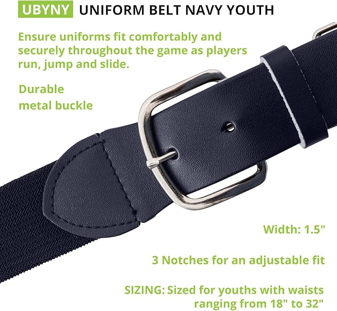 Champion Sports Baseball & Softball Belt – Stretch Fit Uniform Belt for Youth & Adult Players, Multiple Colors