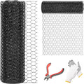 48'' x 50' Black Chicken Wire Fencing, 1 inch Chicken Wire and 20 Gauge Poultry by DOLEMODUO