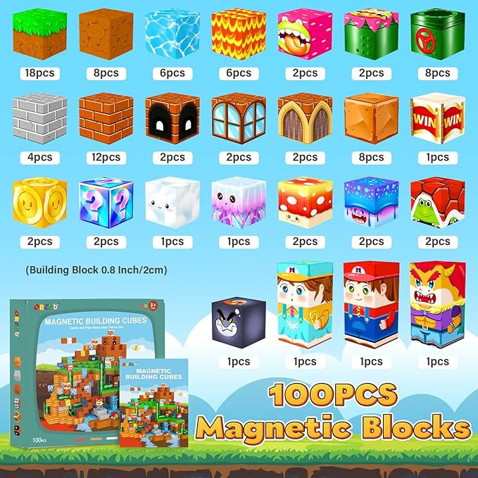 Magnetic Blocks Building Games Kids Toys - Image 2