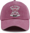 Real Women Ride Bikes Hats for Women, Funny Vintage Cotton Embroidered Baseball Cap