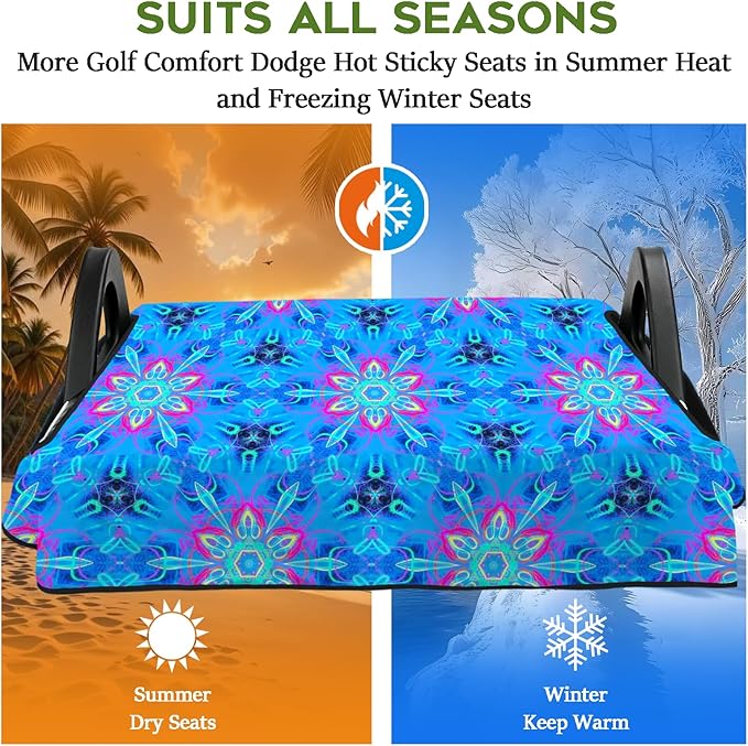 Golf Cart Seat Covers Club Car Golf Cart Accessories for Men Women Golf Carts Seat Towel Blanket 2-Seat Golf Cart Decorations