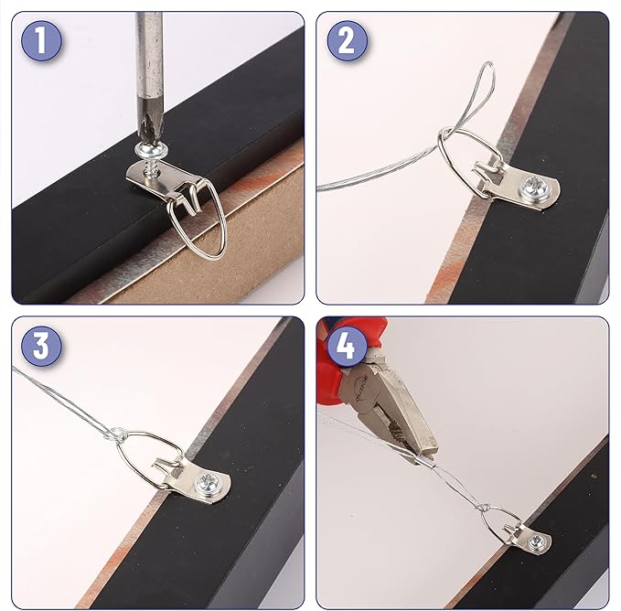 Mr. Pen- Picture Hanging Wire Kit, 100Ft Picture Wire Hanging, D Rings Picture - Image 5