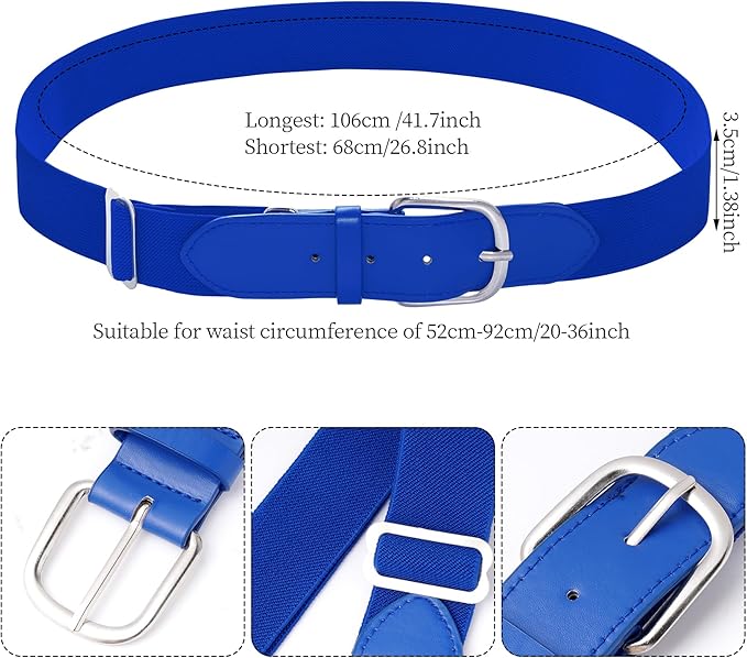 Dxhycc Youth Baseball Socks and Belt Combo Set Softball Baseball Socks and Elastic Waist Belt for Youth Boys Girls