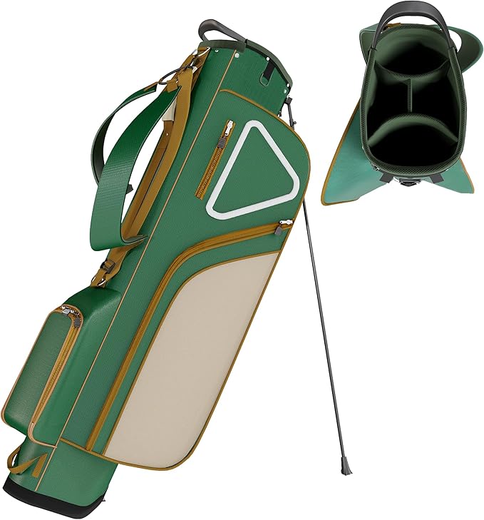Ultra-Lite Golf Stand Bag - 3 Lbs, 4 Way Divider Portable Golf Club Carry Bag, Water-Repellent Golf Travel Case with Rain Hood, Golf Gifts for Men and Women