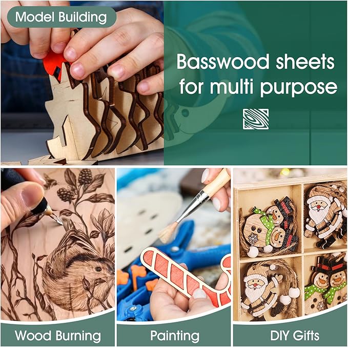 20 Pack Basswood Sheets 1/8x12x12 Inch 3mm Basswood - Image 4