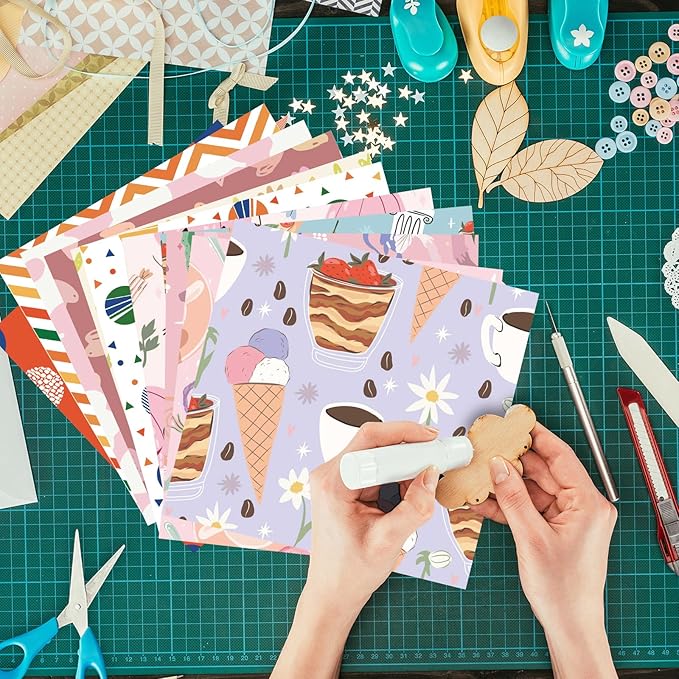 48 Sheets 24 Designs Scrapbook Paper Pad, Scrapbooking DIY Decorative - Image 8