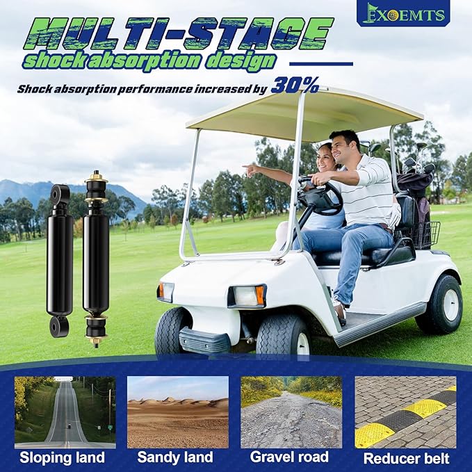 Club Car Shocks, Golf Cart Front Rear Shocks for Club Car DS 1988-up, Precedent 2004-up Gas & Electric Models, Golf Cart Shocks Absorbers, Replaces OEM #1014235 1015813 1010991 1014236, 4PCS