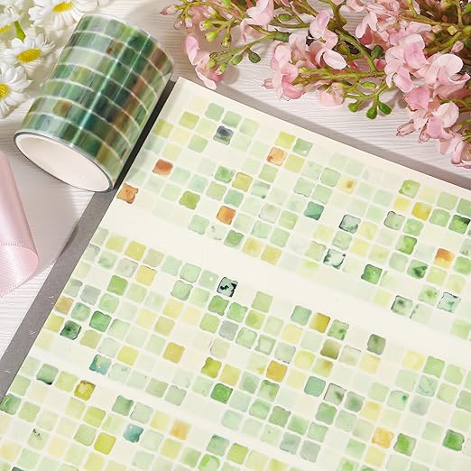 Green PET Tape for Journal Scrapbooking by SitsinkArtCraftsTools