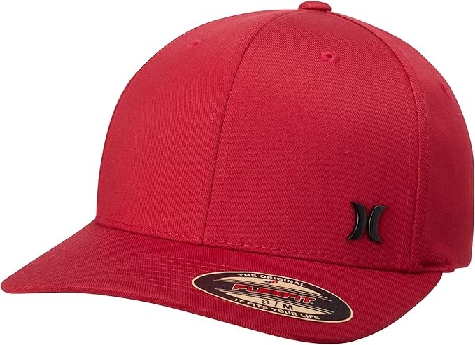 Hurley Mens Baseball Cap - Curved Brim Flexfit Ball Cap, Moisture Wicking Breathable Fitted Hat for Men