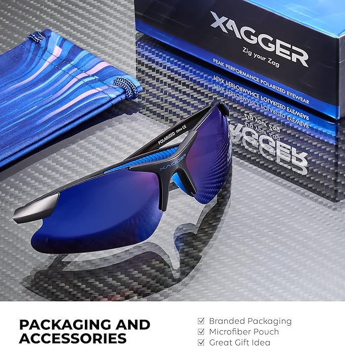 Xagger Kids Youth Polarized Sports Sunglasses for Boys Girls Baseball Softball Glasses TR90 Frame