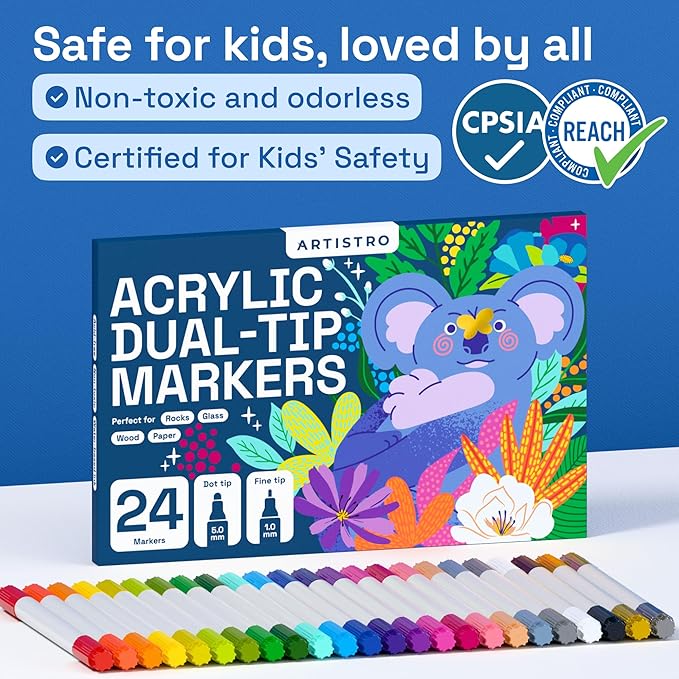 ARTISTRO Acrylic Paint Markers for Rock, Craft - Image 7