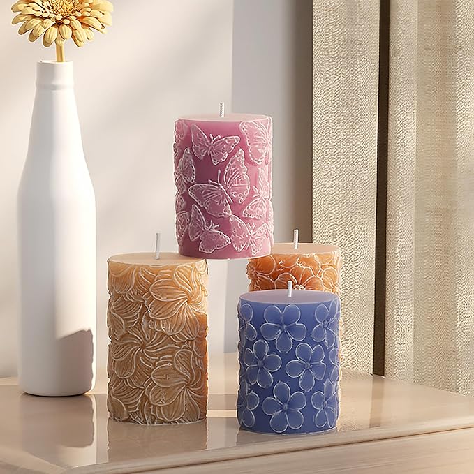 Flower Petal Cylinder Candle Mold - Image 4