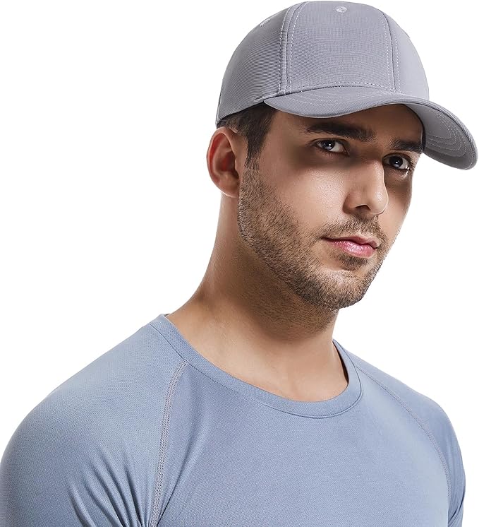 6 Panel Stretch Full Closed Baseball Caps Men's Blank Fitted Cap Curved Brim Elastic Closed Back Hat Q2426