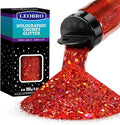 LEOBRO Red Glitter, 160g/5.64oz Holographic Chunky Glitter by LEOBRO