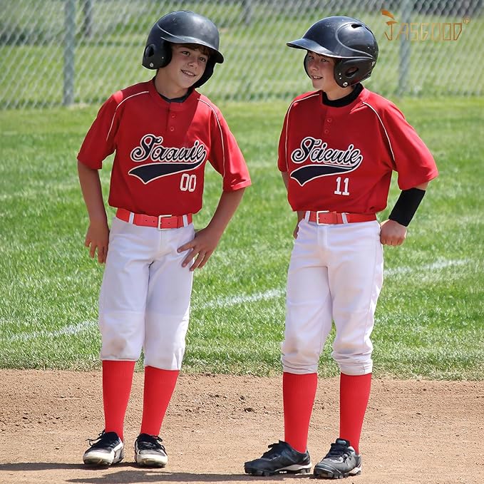 Baseball Socks and Belt for Youth Adult Softball Socks Combo Elastic Waist Belt for Men Kids Boys Girls Women JASGOOD