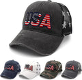 4th of July Hat 250 Anniversary USA Hat American Flag Trucker hat for Women Men Fourth of July Patriotic Eagles Hat