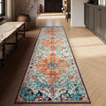Lahome Bohemian Floral Medallion 2'8" x 10' Hallway Runner Rug, Soft Washable by Lahome