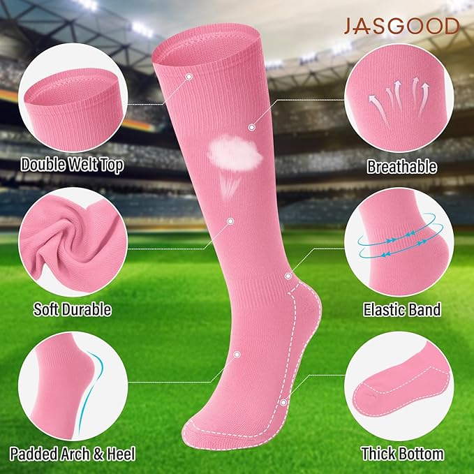 Baseball Socks and Belt for Youth Adult Softball Socks Combo Elastic Waist Belt for Men Kids Boys Girls Women JASGOOD