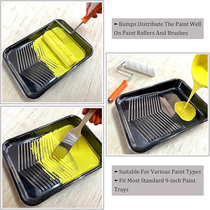 Great Andrew 9 Inch Paint Tray Set, Plastic Paint Tray - Image 4