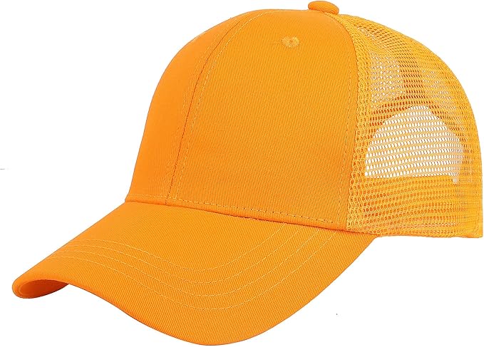 Falari Trucker Hat Baseball Cap Structured Plain Design 6 Panel, Adjustable Size