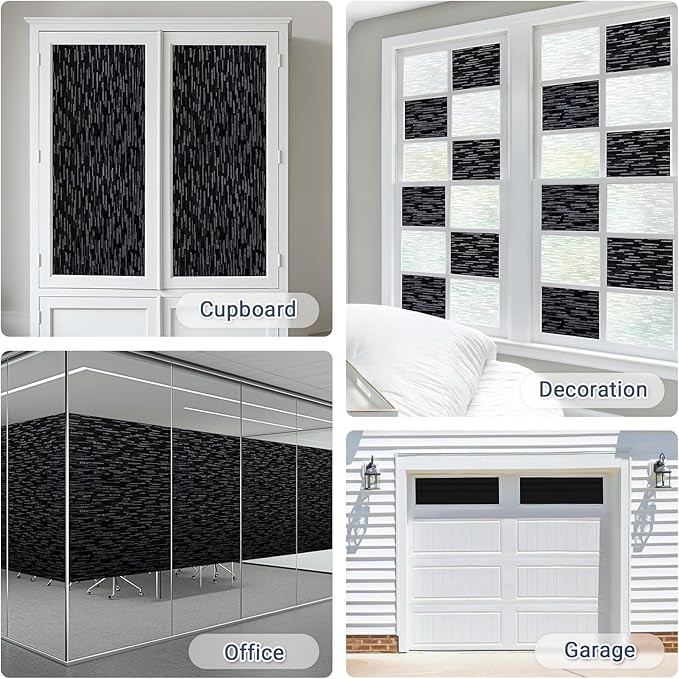 Haton Blackout Window Film, Sun Light Blocking Frosted Privacy - Image 8