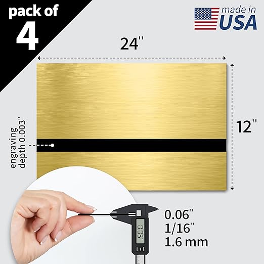 Trotec | Metallic Looking Acrylic Sheet | 12"x24"x1/16, Name Plate | USA Made - Image 2