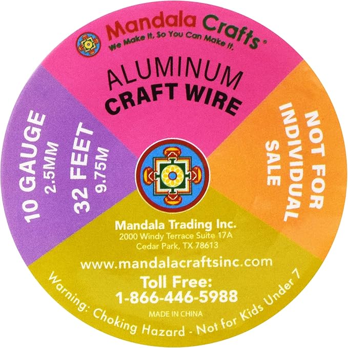 Mandala Crafts 2.5mm 10 Gauge Pastel Color Anodized Aluminum Wire - Image 6
