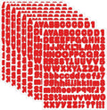 Red Alphabet Letter Stickers, 1/2 inch, 10 Sheets by Starboling